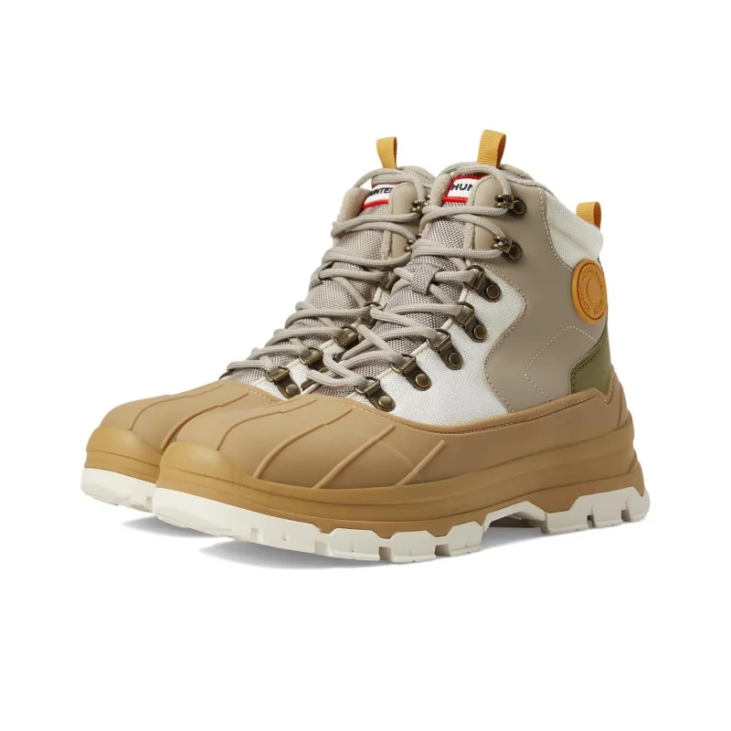 HUNTER Shock Absorbers With Slip Resistant Features High Top Hiking Shoes Women's White Gray Green-2
