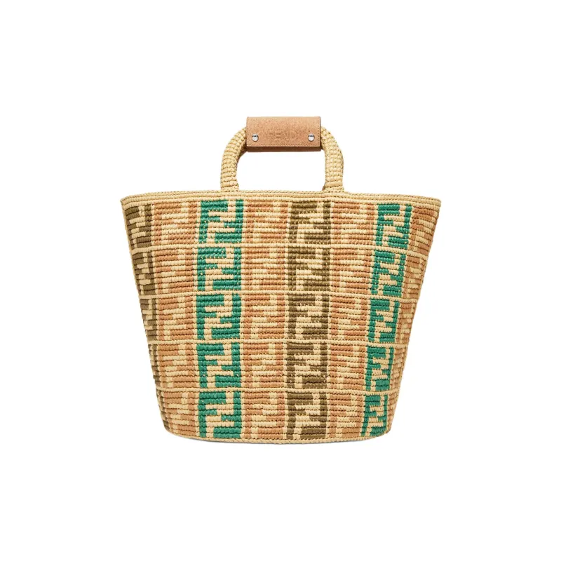 FENDI Raffia Bucket Bags Handbags Men's Multicolor-2