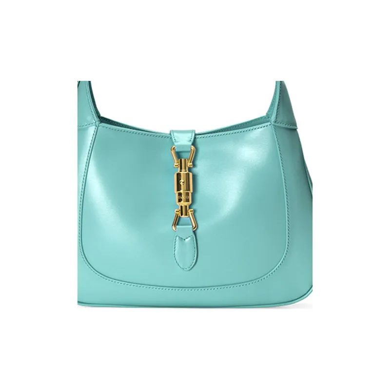 GUCCI Jackie 1961 Leather Crescent Shoulder Bag Shoulder Bag Women's Peacock Blue-8