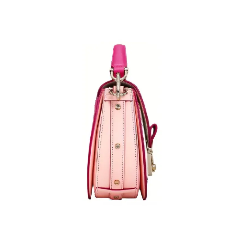 MCM Patricia Visetos Grain Leather Handbag, Shoulder Bag, Crossbody Bag Mini Women's Pink-2