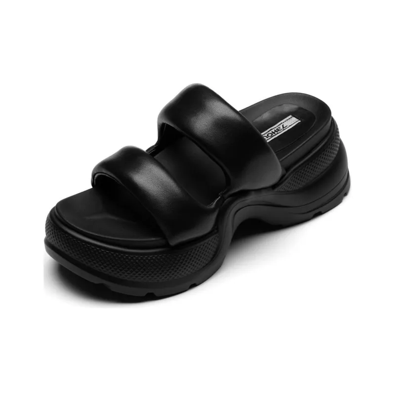 73Hours Slide Slippers Women's Black/Ecru-4