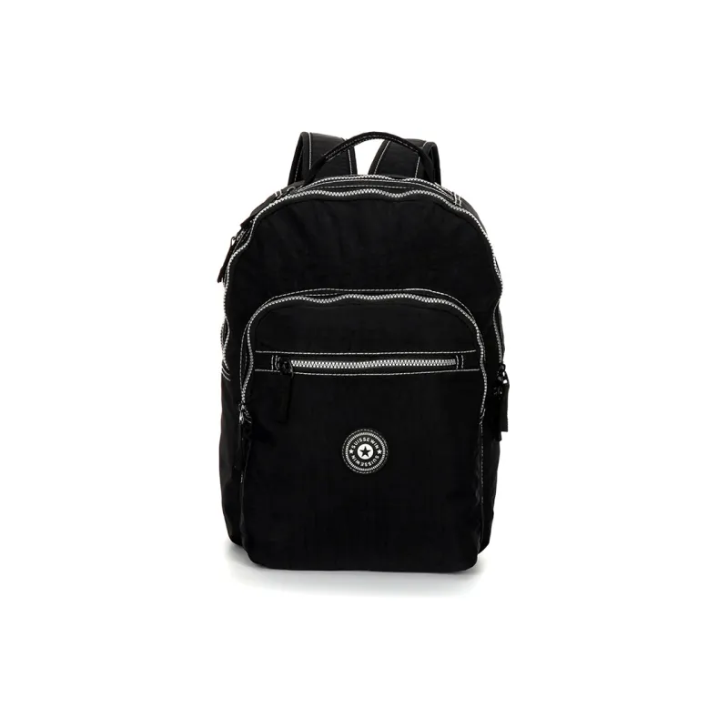 SUISSEWIN Polyester Students' Laptop Backpack Regular Unisex Green/Black/Rose Red-5