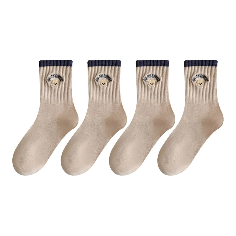 XXLLG Mid Calf Socks Women's 4 Pack-10