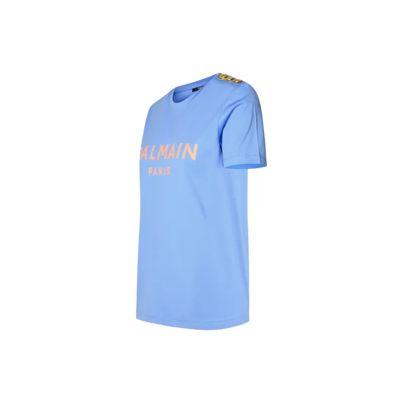 BALMAIN T Shirts Women's Blue-2