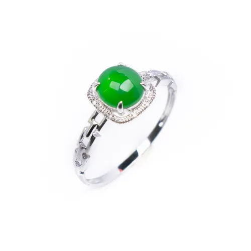 Green waves Jadeite Rings Women's