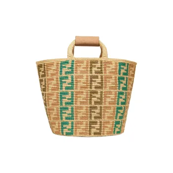 FENDI Raffia Bucket Bags Handbags Men's Multicolor