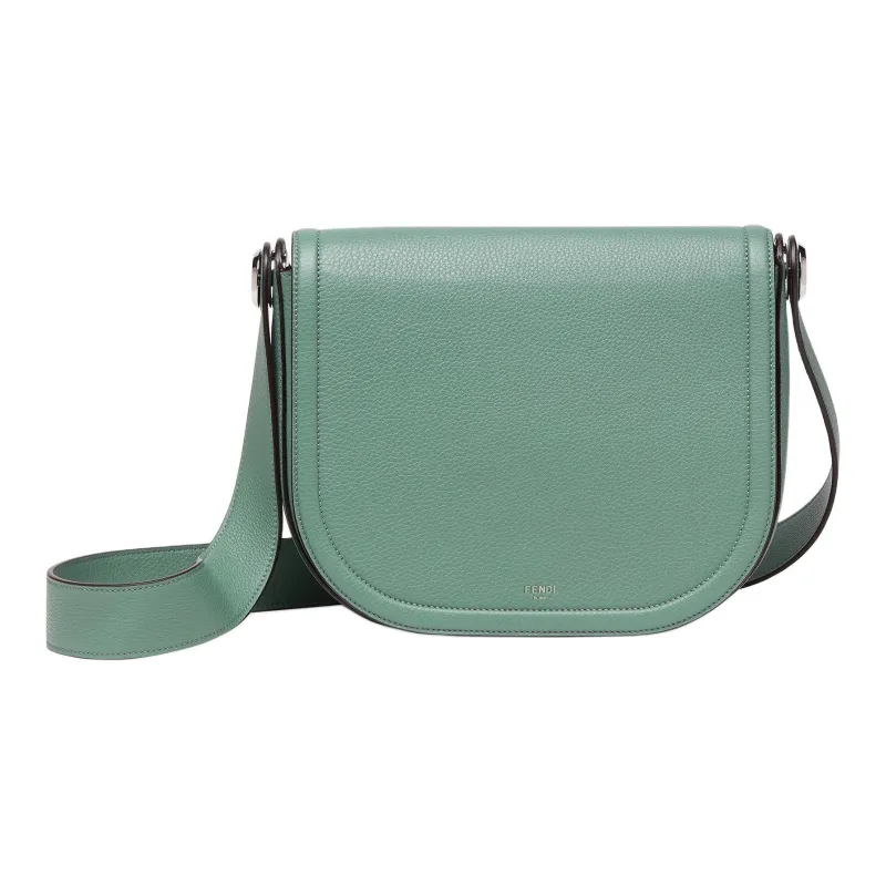 FENDI ROMA Calfskin Messenger Bag Shoulder Bag Crossbody Bag Men's Green-0