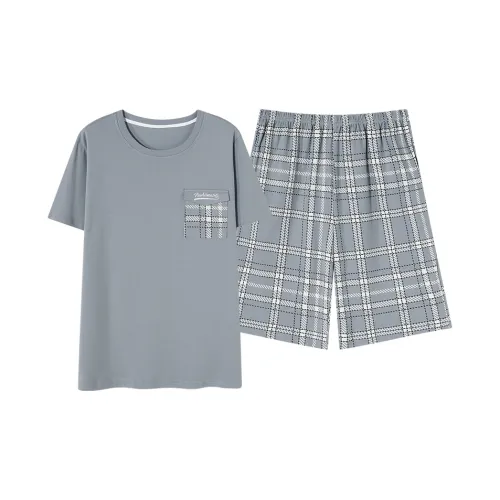 Follow The United States Pajama Set Men's Gray
