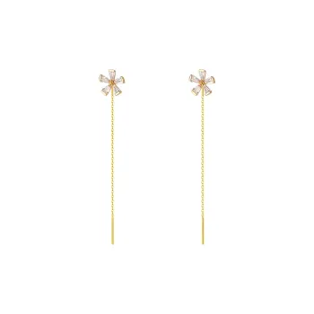 Beauty S925 Silver Drop Earrings Women's