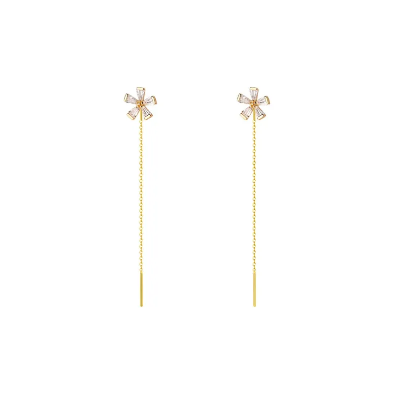 Beauty S925 Silver Drop Earrings Women's-0