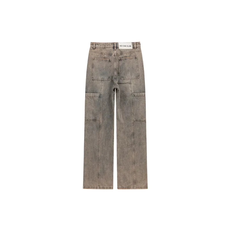 NO ONE ELSE Jeans Unisex Light Coffee-1