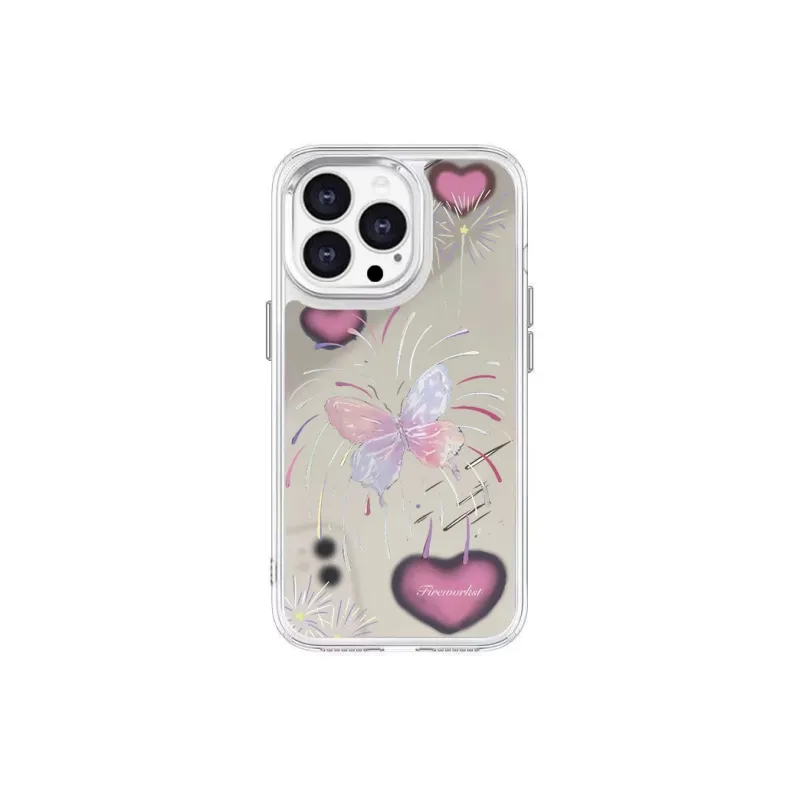 Victory Charge PC Material Fireworks Butterfly Phone Cases Apple/Apple 15PROMAX/14PLUS/13PRO/12/11 Trendy And Cool-0
