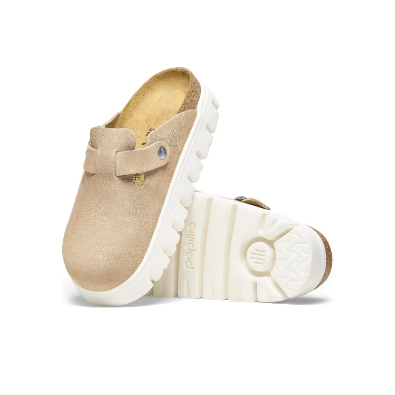 Birkenstock Boston Chunky Suede Warm Sand Narrow Women's-5