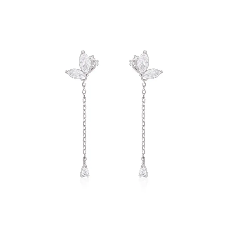 7℃ S925 Silver Drop Earrings Women's-0