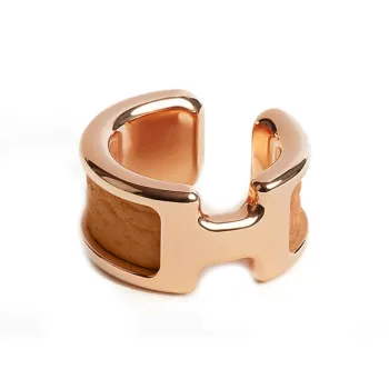HERMES Gold Plated Clip On Earrings Women's