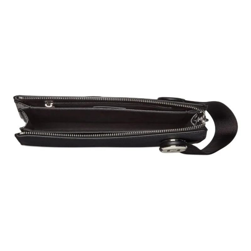 FENDI ROMA Calfskin Clutch Men's Black-3