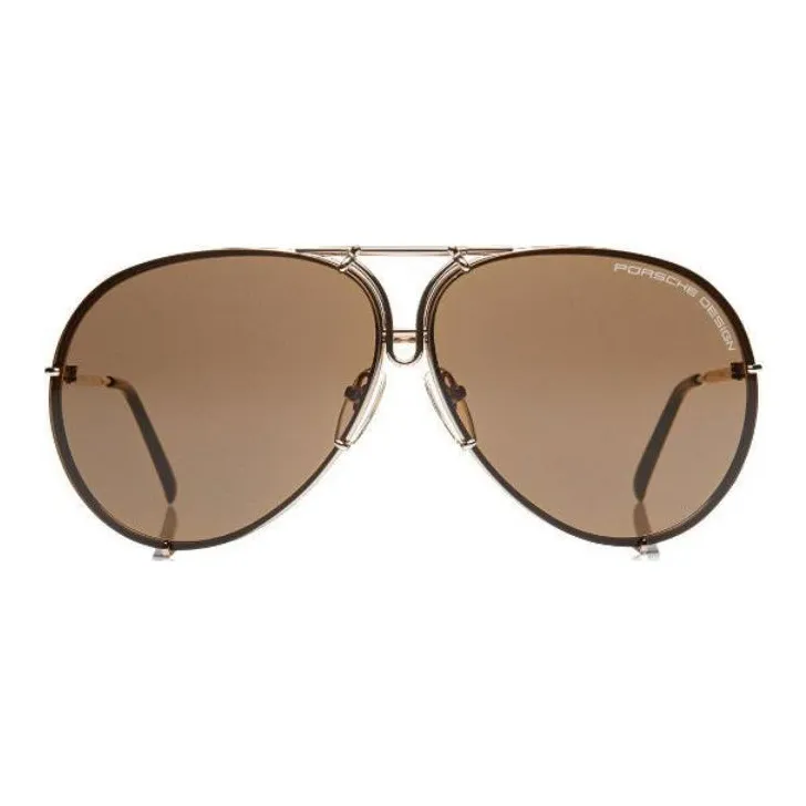 PORSCHE DESIGN Titanium Aviator Sunglasses Women's Black-1
