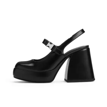 CHARLES&KEITH Small Ck One Strap Sandals 9.8cm Women's Black/Blue