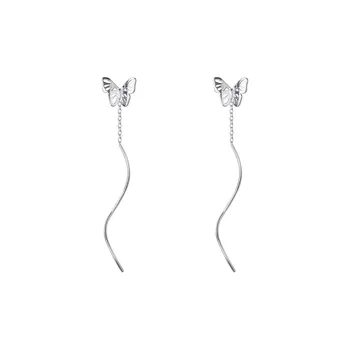 Vegetarian S925 Silver Drop Earrings Women's Box