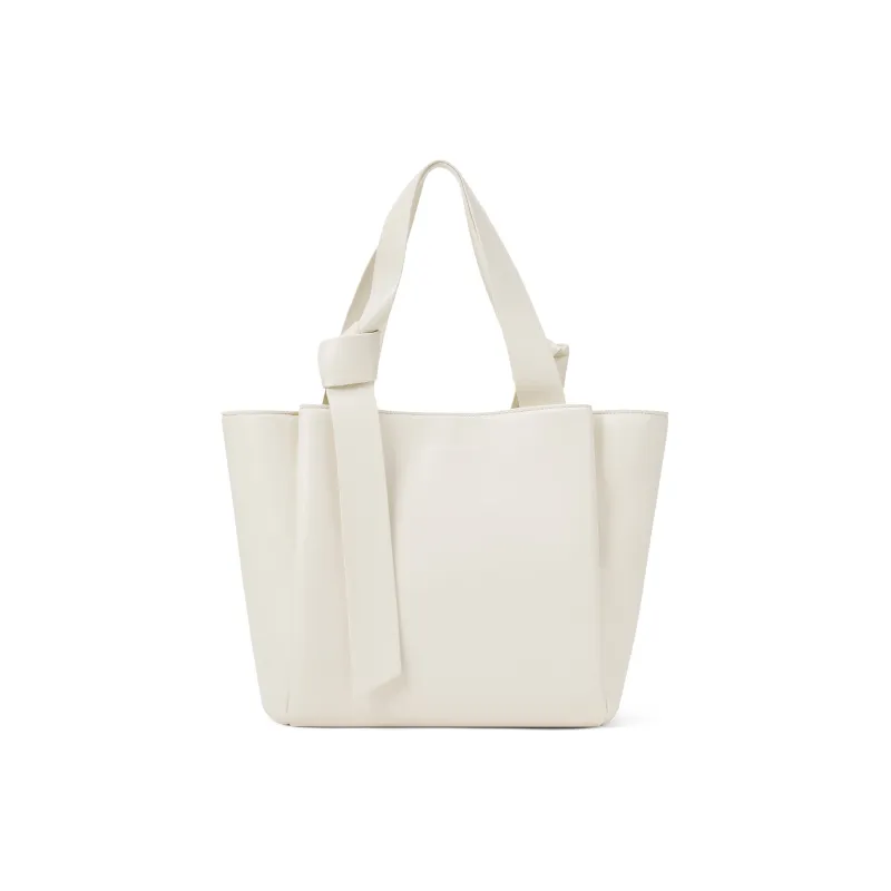 CHARLES&KEITH Synthetic Leather Shoulder Bag Tubas Women's Chalk White/Noir Black-0