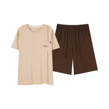 Follow The United States Pajama Set Men's Apricot Brown