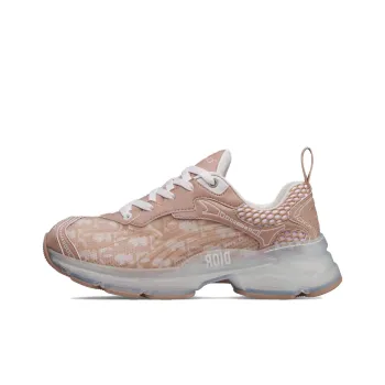 DIOR Vibe Monogram Low Top Casual Shoes Women's Nude Pink