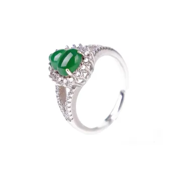 Clear Snow Ice Glutinous Jadeite Rings Unisex