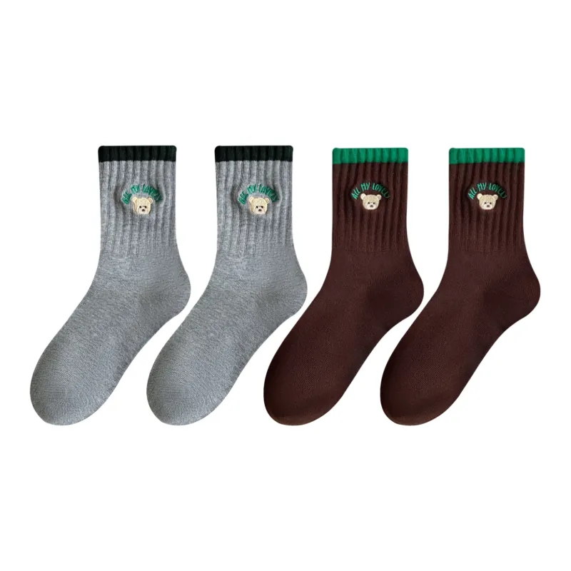 XXLLG Mid Calf Socks Women's 4 Pack-6