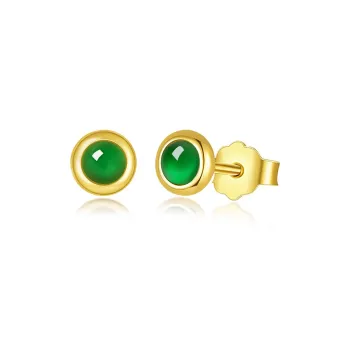 Princess Cui Ice Type Jadeite Stud Earrings Women's