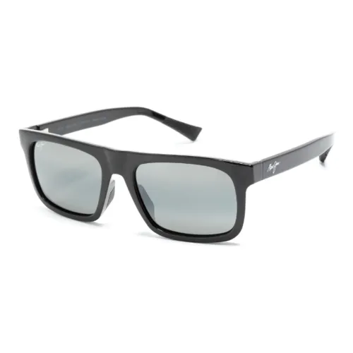 Maui Jim Acetate Acetate Rectangular Sunglasses Men's Black