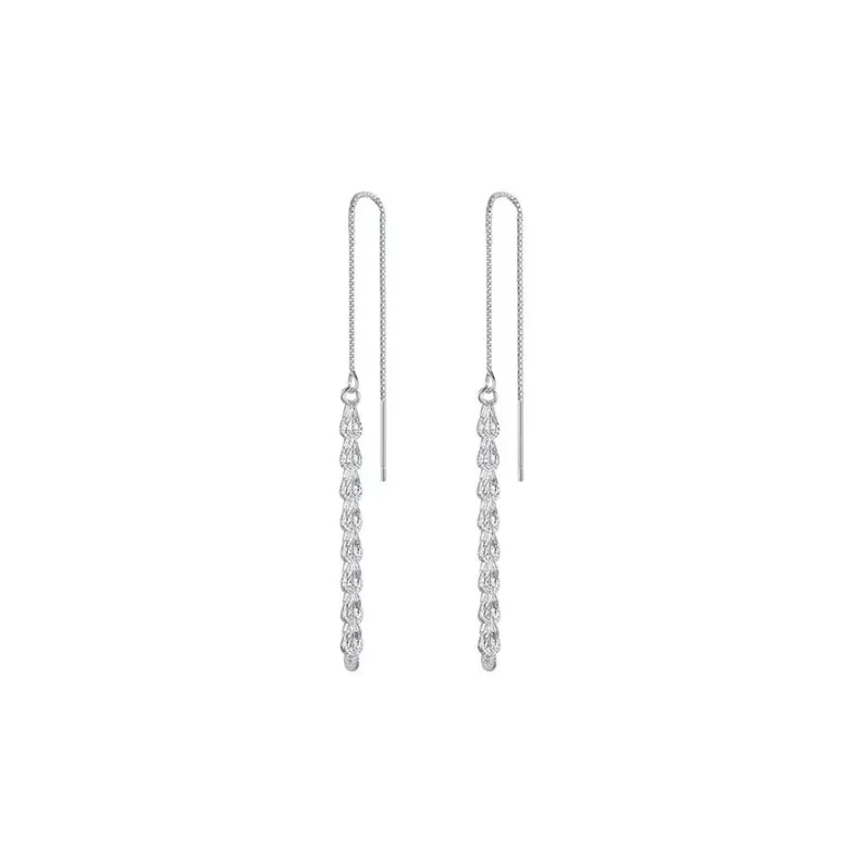 CHIC ZONE 925 Sterling Silver Drop Earrings Women's-0