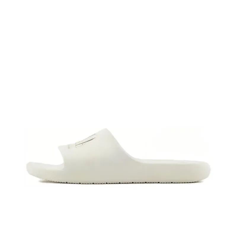 ARMANI EXCHANGE Slide Slippers Men's White Black-0