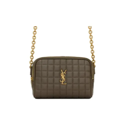SAINT LAURENT CASSANDRE Lambskin Camera Bag Shoulder Bag Crossbody Bag Mini Women's Dark Brown