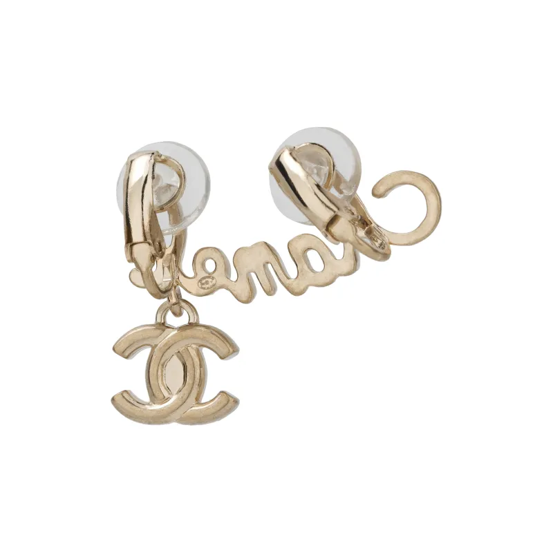 CHANEL Metal Clip On Earrings Women's Gold-2