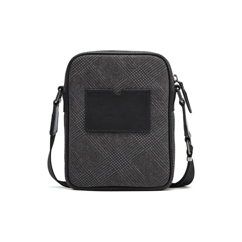 BVP Cow Leather Cell Phone Pouch Advanced Mini Backpack Small Size Men's Black-2