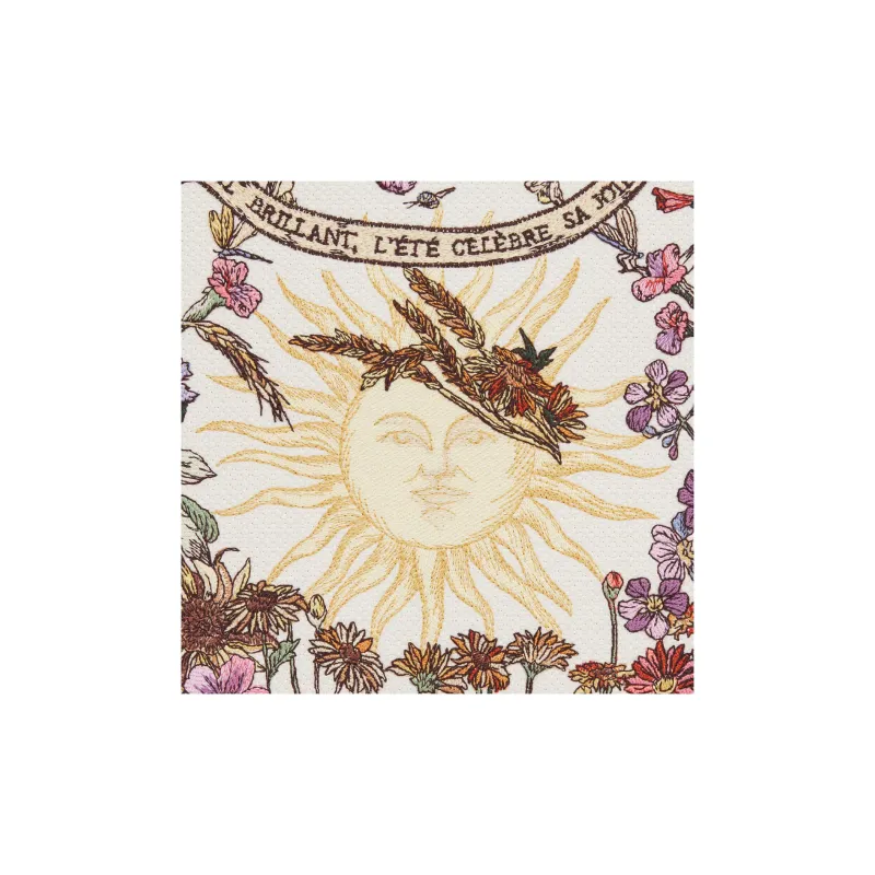 DIOR Embroidery Tote Bag, Shopping Bag, Handbag Medium Size Women's Beige & Multicolor-4