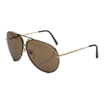 PORSCHE DESIGN Titanium Aviator Sunglasses Women's Black