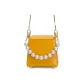 Ginger Yellow+Silver Gray Pearl Chain