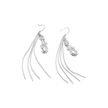 Centennial Chuanqi 999 Fine Silver Drop Earrings Women's