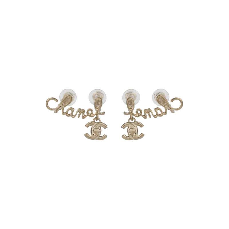 CHANEL Metal Clip On Earrings Women's Gold-0