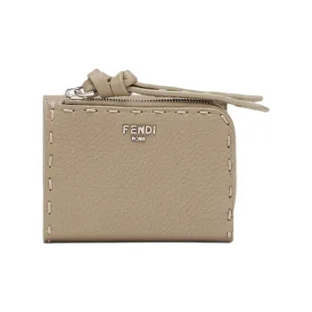 FENDI Peekaboo Calfskin Wallet Micro Women's Beige