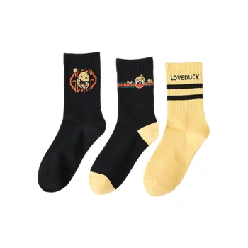 BONAS Mid Calf Socks Women's 3 Pack Mixed Color