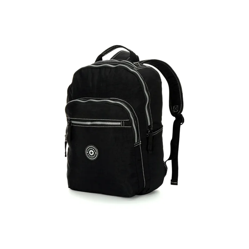 SUISSEWIN Polyester Students' Laptop Backpack Regular Unisex Green/Black/Rose Red-6