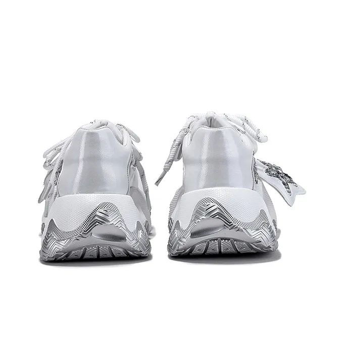 SELAIYA Slip Resistant, Abrasion Resistant, Breathable Low Top Chunky Sneakers Women's-9