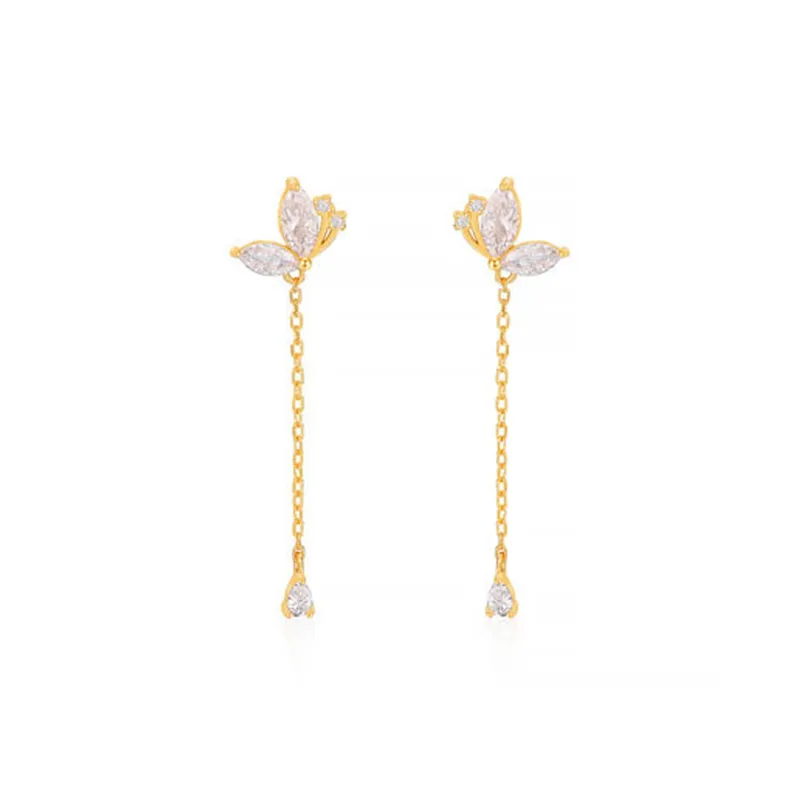 7℃ S925 Silver Drop Earrings Women's-6