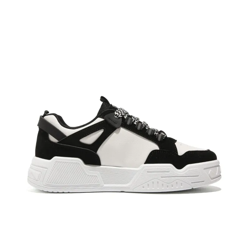 MIIOW Trend Party Series Skateboard Shoes Unisex Low Top Black White/Blue White/Burgundy-2