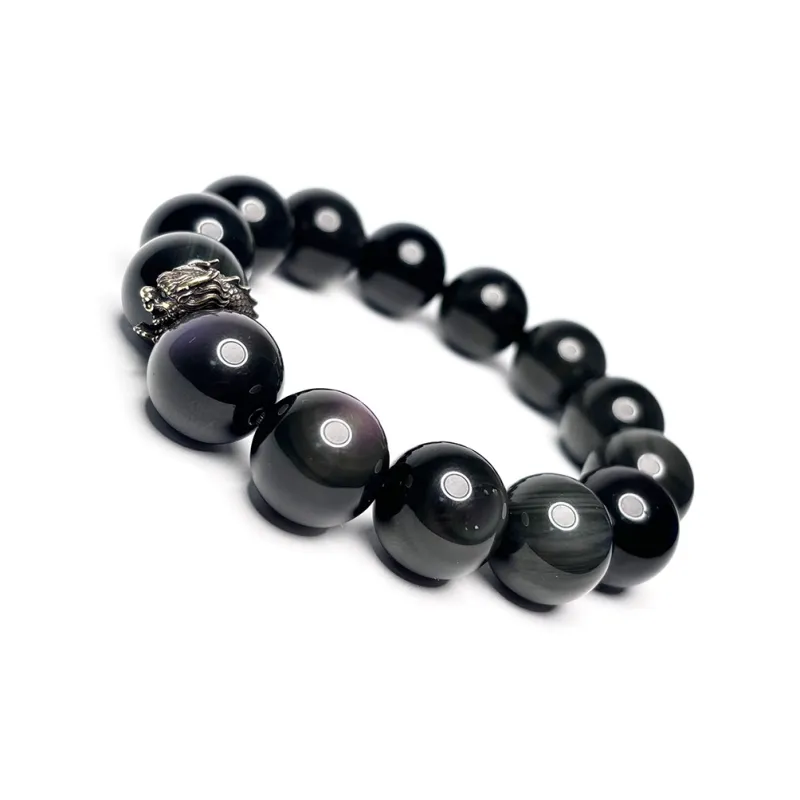 MOUNTAINS AND MANS Obsidian Bracelets Men's-4