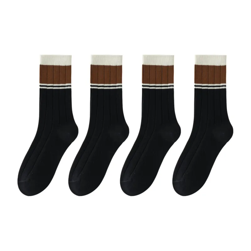 XXLLG Mid Calf Socks Women's 4 Pack-12