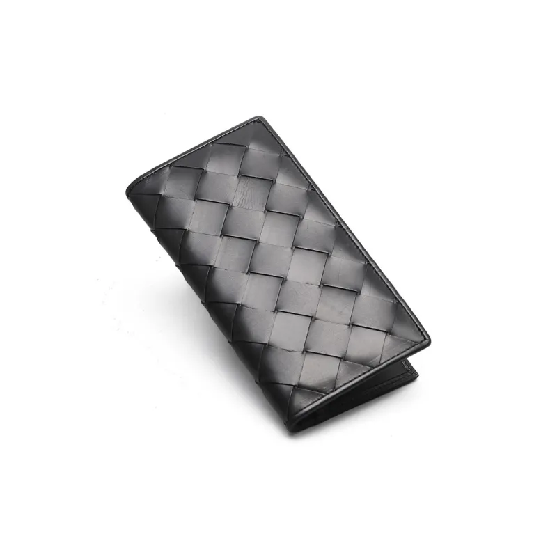 CMLZIUA Cow Leather Wallet Unisex Black-1