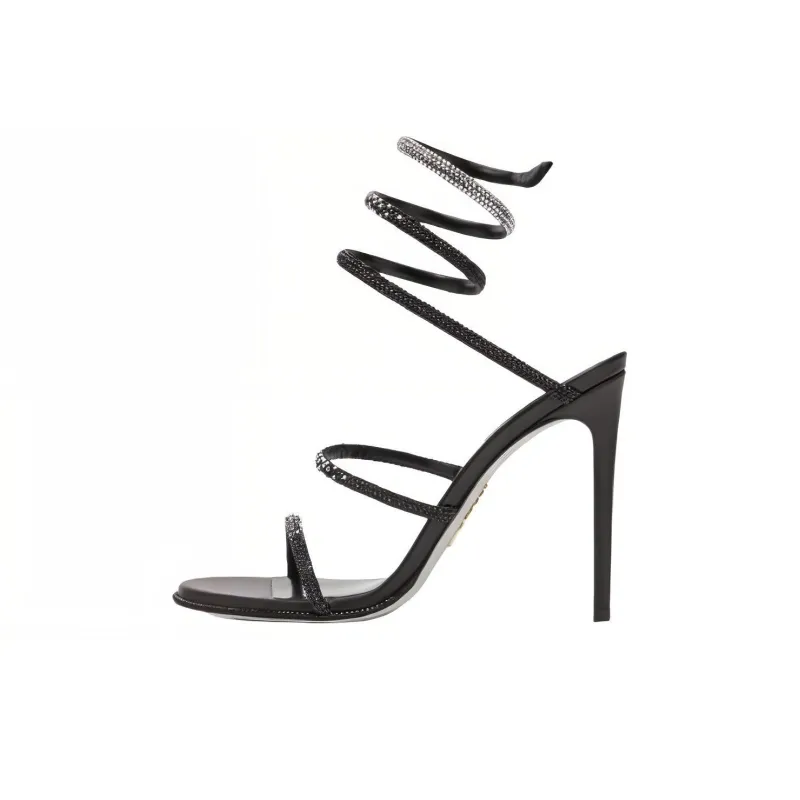 René Caovilla Cleo Satin Sandals-0